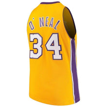 Load image into Gallery viewer, 34- Shaquille O'Neal Los Angeles Lakers 1996-97 Throwback  Home Jersey - Gold