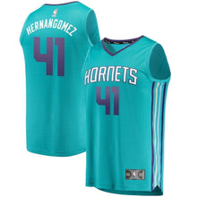 Load image into Gallery viewer, 41-Willy Hernangomez Charlotte Hornets  Jersey - Icon Edition - Teal