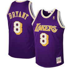 Load image into Gallery viewer, Los Angeles Lakers #8 Kobe Bryant Purple 1997 Hardwood Classics Road Jersey
