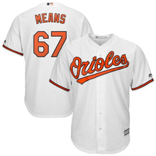 Load image into Gallery viewer, John Means Baltimore Orioles Majestic Official Cool Base Player Jersey - White