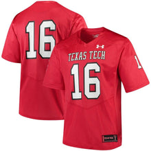 Load image into Gallery viewer, #16 Texas Tech Red Raiders Under Armour Special Event Replica Jersey - Red