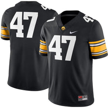 Load image into Gallery viewer, #47 Iowa Hawkeyes Nike Game Jersey - Black