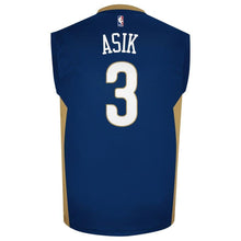 Load image into Gallery viewer, Mens New Orleans Pelicans Omer Asik adidas Navy Blue Road Jersey