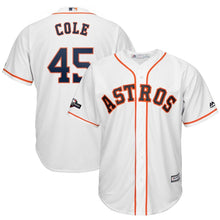 Load image into Gallery viewer, Gerrit Cole Houston Astros Majestic 2019 Postseason Official Cool Base Player Jersey - White
