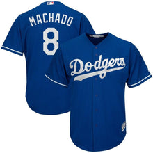 Load image into Gallery viewer, Manny Machado Los Angeles Dodgers Majestic Official Cool Base Player Jersey - Royal