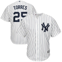 Load image into Gallery viewer, Gleyber Torres New York Yankees Majestic Official Cool Base Player Jersey - White/Navy
