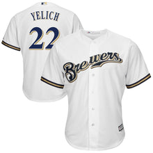 Load image into Gallery viewer, Christian Yelich Milwaukee Brewers Majestic Official Cool Base Player Jersey - White