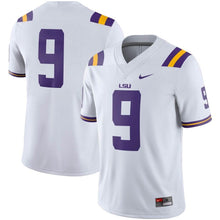 Load image into Gallery viewer, #9 LSU Tigers Nike Game Jersey - White