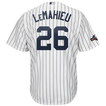 Load image into Gallery viewer, DJ LeMahieu New York Yankees Majestic 2019 Postseason Official Cool Base Player Jersey - White/Navy
