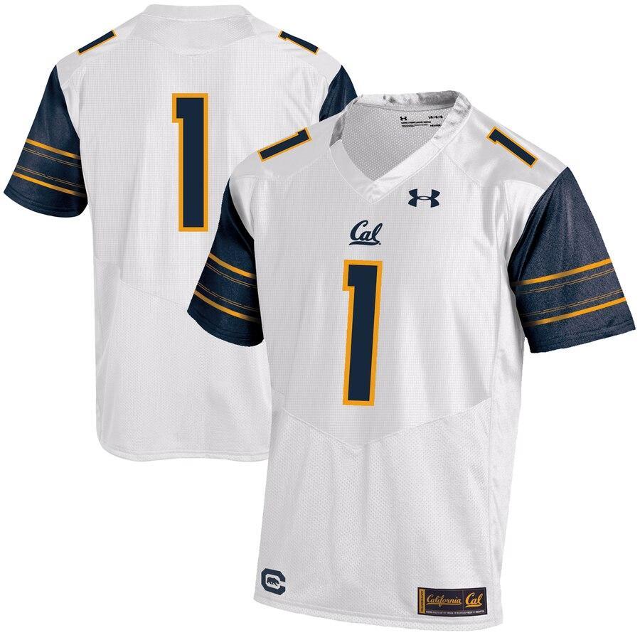 #1 Cal Bears Under Armour Replica Football Jersey - White