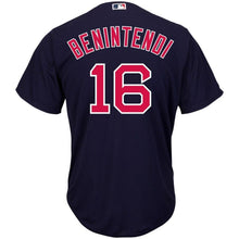 Load image into Gallery viewer, Andrew Benintendi Boston Red Sox Majestic Cool Base Player Replica Jersey - Navy