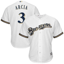 Load image into Gallery viewer, Orlando Arcia Milwaukee Brewers Majestic Cool Base Home Player Jersey - White