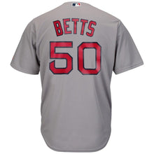 Load image into Gallery viewer, Mookie Betts Boston Red Sox Majestic Cool Base Player Jersey - Gray