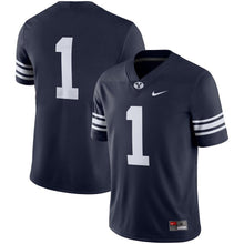 Load image into Gallery viewer, #1 BYU Cougars Nike Game Jersey - Navy