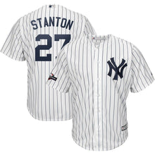 Load image into Gallery viewer, Giancarlo Stanton New York Yankees Majestic 2019 Postseason Official Cool Base Player Jersey - White/Navy