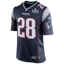 Load image into Gallery viewer, James White New England Patriots Nike Super Bowl LIII Bound Game Jersey - Navy