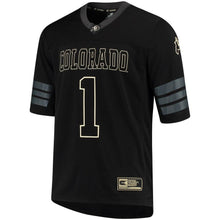 Load image into Gallery viewer, #1 Colorado Buffaloes Colosseum Blackout Football Jersey - Black