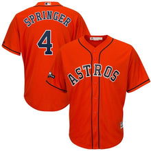 Load image into Gallery viewer, George Springer Houston Astros Majestic 2019 Postseason Official Cool Base Player Jersey - Orange