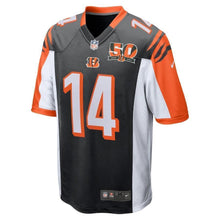 Load image into Gallery viewer, Andy Dalton Cincinnati Bengals Nike 50th Anniversary Patch Game Jersey - Black
