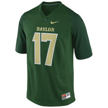 Load image into Gallery viewer, No. 17 Baylor Bears Nike Replica Game Football Jersey - Green