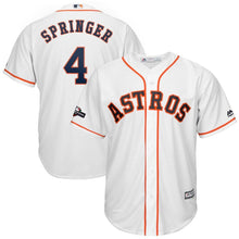 Load image into Gallery viewer, George Springer Houston Astros Majestic 2019 Postseason Official Cool Base Player Jersey - White