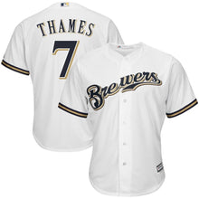 Load image into Gallery viewer, Eric Thames Milwaukee Brewers Majestic Cool Base Jersey - White