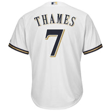 Load image into Gallery viewer, Eric Thames Milwaukee Brewers Majestic Cool Base Jersey - White