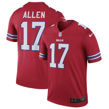Load image into Gallery viewer, Josh Allen Nike Buffalo Bills Color Rush Legend Jersey - Red