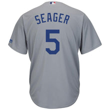 Load image into Gallery viewer, Corey Seager Los Angeles Dodgers Majestic Road Official Cool Base Replica Player Jersey - Gray