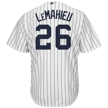 Load image into Gallery viewer, DJ LeMahieu New York Yankees Majestic Official Cool Base Player Jersey - White/Navy