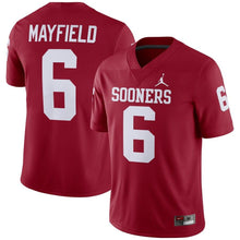 Load image into Gallery viewer, Baker Mayfield Oklahoma Sooners Jordan Brand Alumni Player Jersey - Crimson