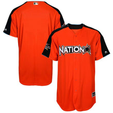 Load image into Gallery viewer, National League Majestic 2017 MLB All-Star Game Authentic On-Field Home Run Derby Team Jersey - Orange