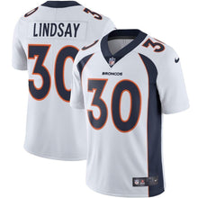 Load image into Gallery viewer, Phillip Lindsay Denver Broncos Nike Vapor Limited Jersey - White