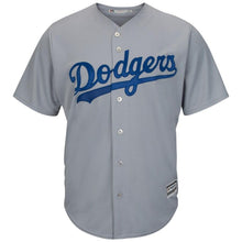 Load image into Gallery viewer, Clayton Kershaw Los Angeles Dodgers Majestic Road Official Cool Base Player Replica Jersey - Gray