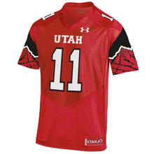 Load image into Gallery viewer, #11 Utah Utes Under Armour Premier Jersey - Red