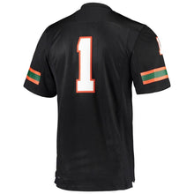Load image into Gallery viewer, Miami Hurricanes adidas Team Premier Football Jersey - Black