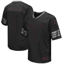 Load image into Gallery viewer, #1 Texas A&amp;M Aggies Colosseum Blackout Football Jersey - Black