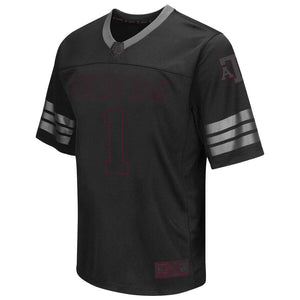 #1 Texas A&M Aggies Colosseum Blackout Football Jersey - Black