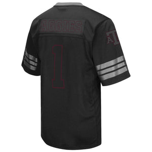 #1 Texas A&M Aggies Colosseum Blackout Football Jersey - Black