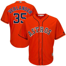 Load image into Gallery viewer, Justin Verlander Houston Astros Majestic Official Cool Base Player Jersey - Orange