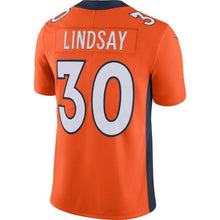 Load image into Gallery viewer, Phillip Lindsay Denver Broncos Nike Vapor Limited Jersey - Orange
