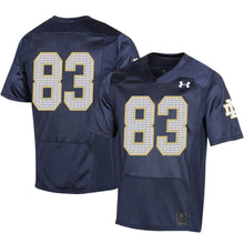 Load image into Gallery viewer, #83 Notre Dame Fighting Irish Under Armour College Football 150th Anniversary Replica Jersey - Navy