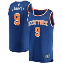 Load image into Gallery viewer, R.J. Barrett New York Knicks Fanatics Branded 2019 NBA Draft First Round Pick Fast Break Jersey Royal - Icon Edition